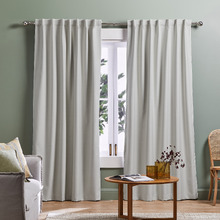Lexington Bright White Blockout Concealed Tab Top Curtains (Set of 2)